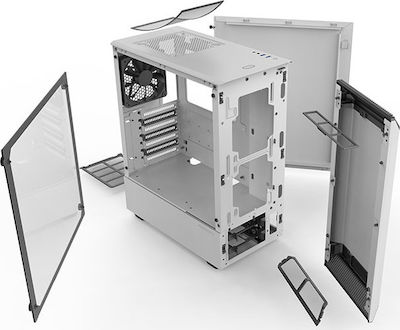 Phanteks Eclipse P300 Tempered Glass Midi Tower Κουτί Υπολογιστή με Πλαϊνό Παράθυρο Λευκό