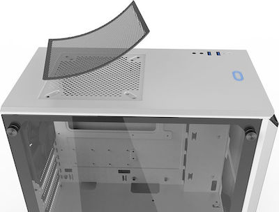 Phanteks Eclipse P300 Tempered Glass Midi Tower Κουτί Υπολογιστή με Πλαϊνό Παράθυρο Λευκό