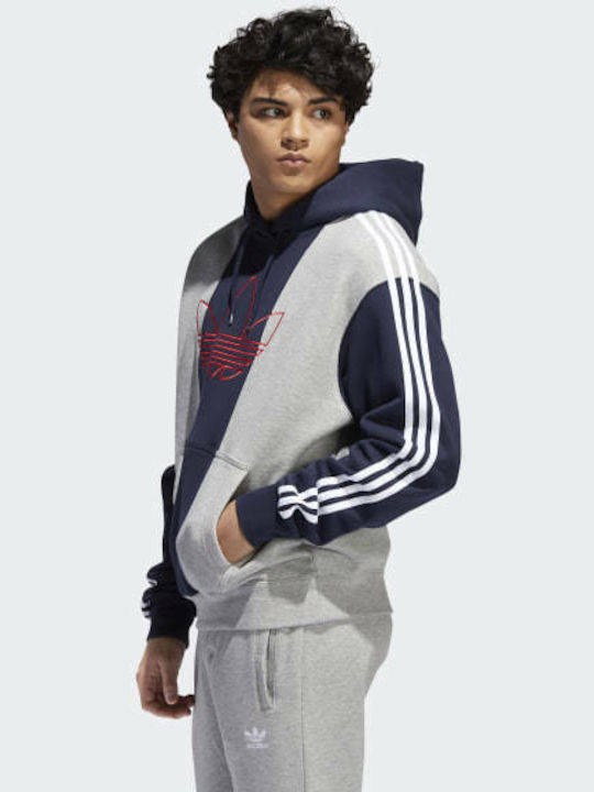 adidas Off Court Trefoil Gray with Hood