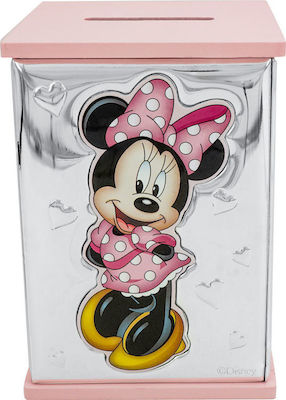 Minnie Mouse Copil Cutiuta de bani Metalic Roz 8x8x11.5cm