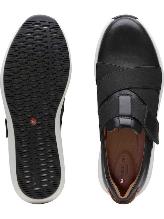 Un Rio Strap Anatomic Women's Slip-On Leather Black