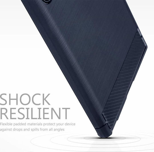 Terrapin Carbon Fibre Back Cover Σιλικόνης Navy Μπλε (Galaxy Note 10)