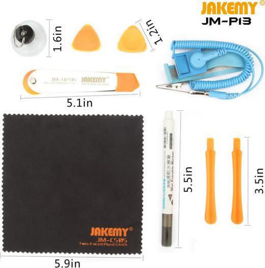 Jakemy JM-P13 Werkzeugsatz für Mobiltelefon-Reparaturwerkzeuge 54Stück JM-P13