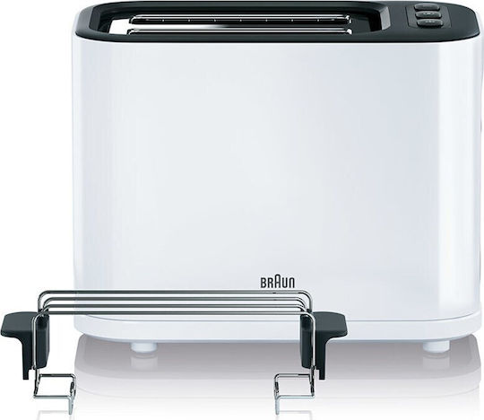 Braun HT3010 Φρυγανιέρα 2 Θέσεων 1000W Λευκή