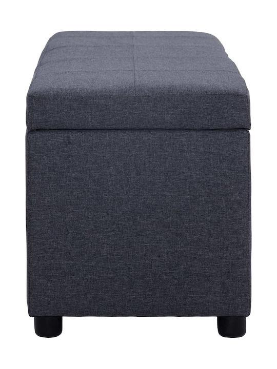 Stool Bench Stool With Storage Space Plastic Gray 116x38x43cm