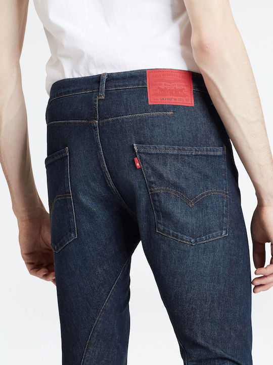 512 Men's Jeans Pants Elastic with Slim Tapered Fit Navy Blue