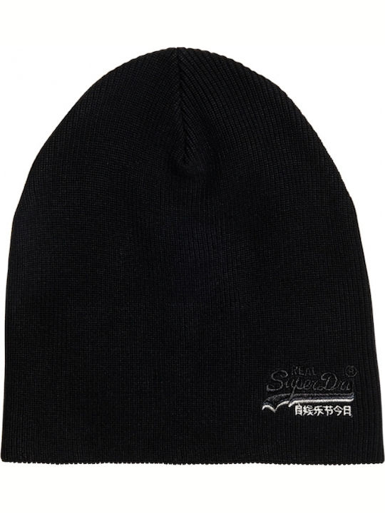Superdry Label Knitted Beanie Cap Black