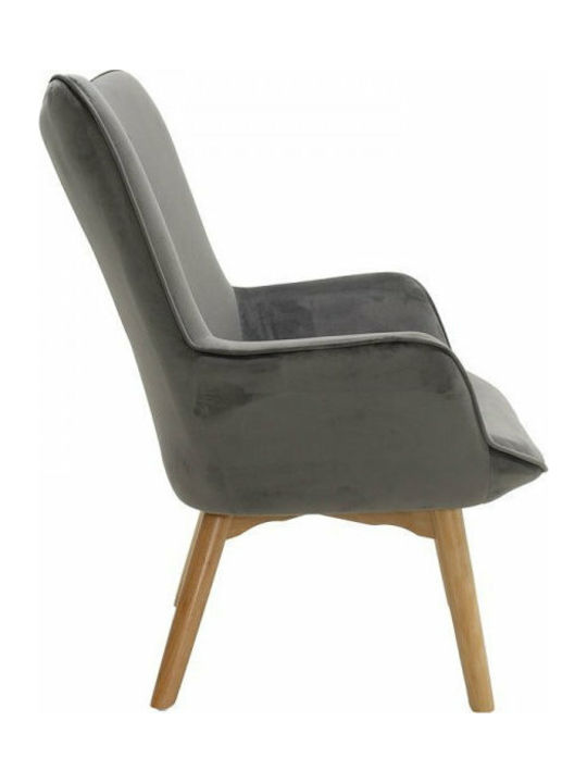 Kido Bergère Catifelat Gri 72x75x99cm