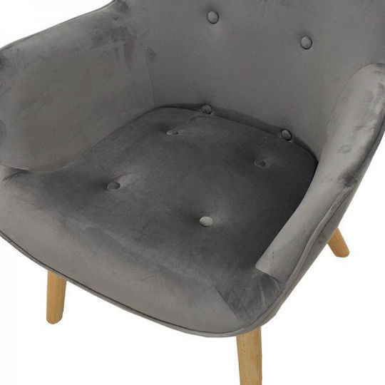 Kido Bergère Catifelat Gri 72x75x99cm