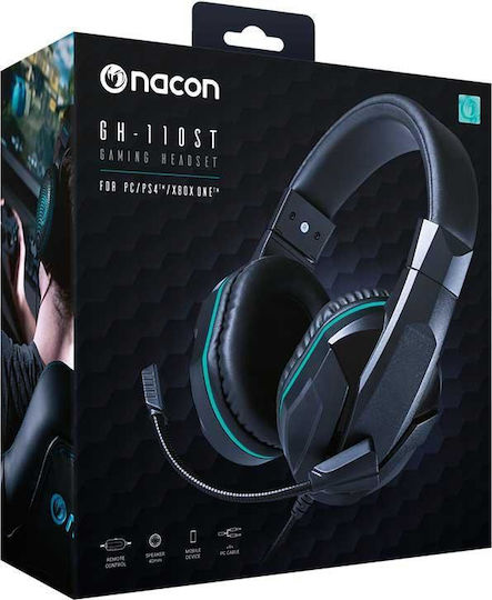Nacon GH-110 Надушници Геймърски слушалки с връзка 3,5 мм Черен