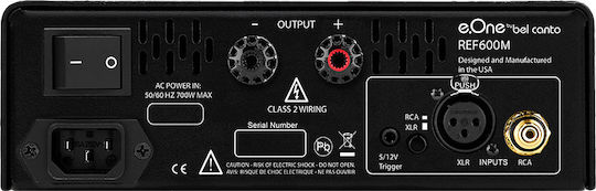Bel Canto REF600M Τελικός Ενισχυτής Hi-Fi Mono 600W/4Ω 300W/8Ω Μαύρος