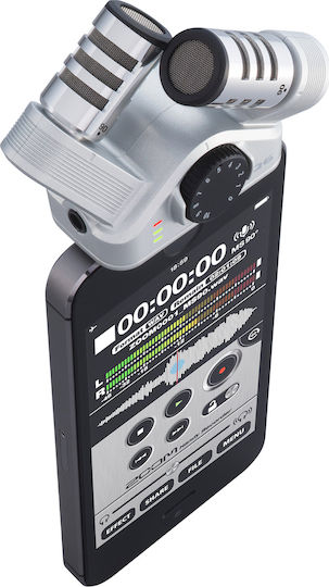 Zoom IQ6 X-Y Πυκνωτικό Μικρόφωνο Lightning Clip On Δημοσιογραφικό σε Ασημί Χρώμα