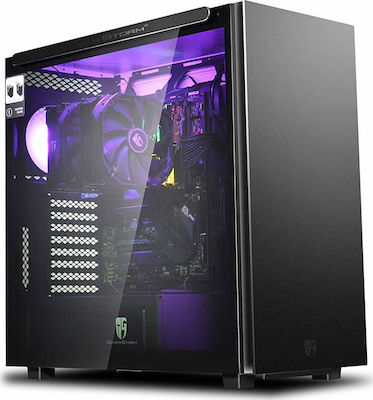Deepcool Macube 550 Gaming Midi Tower Κουτί Υπολογιστή με Πλαϊνό Παράθυρο Μαύρο