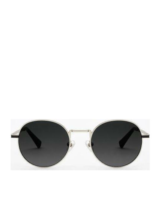 Hawkers Moma Sunglasses with Silver Metal Frame and Black Lens