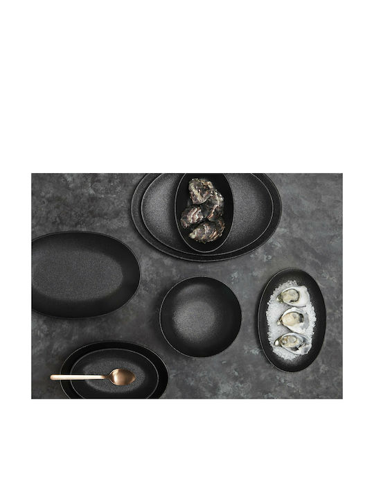 Maxwell & Williams Caviar Black Platou de Servire din Porțelan Neagră cu Diametru 40buc 1buc Maxwell & Williams Caviar Black Platou de Servire din Porțelan Neagră cu Diametru 40buc 1buc