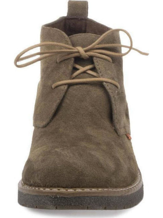 Suede Women's Ankle Boots Brown
