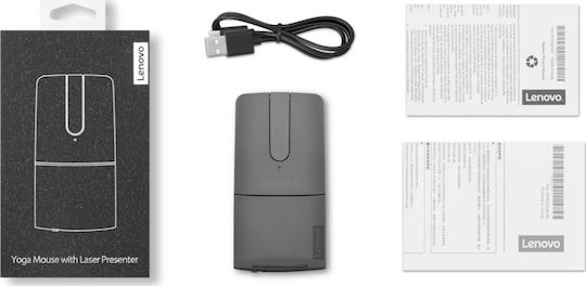 Lenovo Yoga with Laser Presenter Wireless Bluetooth Mouse Gray
