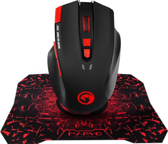 Marvo G928+G1 RGB Геймърска Мишка 3200 DPI Черен