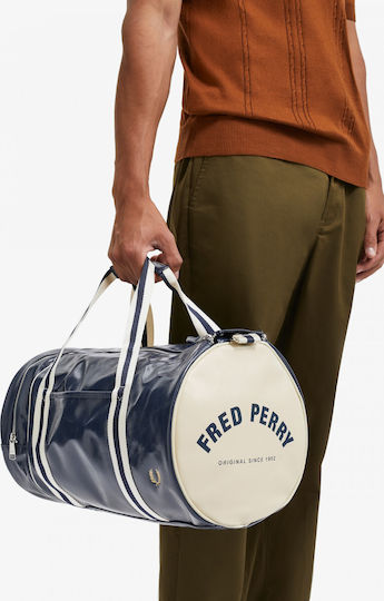 Fred Perry Sack Voyage 30.4lt Navy Blue made of Artificial Leather L46.5xW26xH26cm