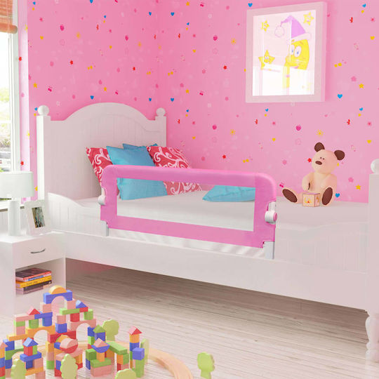vidaXL Pliabil Bară de protecție pentru pat Montaj simplu în Culoare Roz 120x42cm 1buc