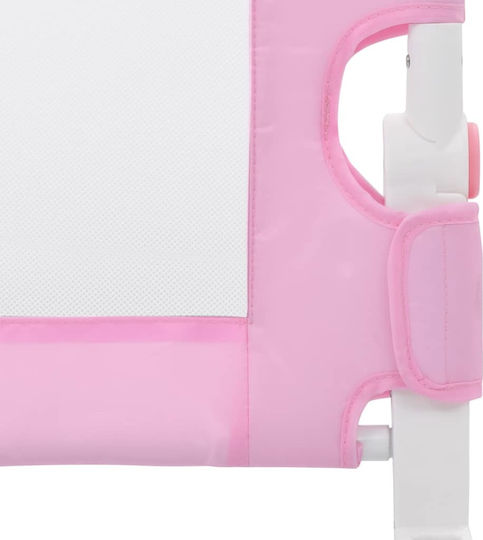 vidaXL Foldable Bed Rail Guard Simple Placement made of Fabric in Pink Color 180x40.5x42εκ. 1pcs