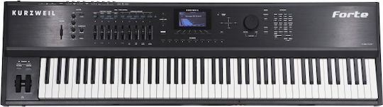 Kurzweil Electric Stage Piano Forte with 88 Weighted Keys and Connection with Headphones and Computer Black