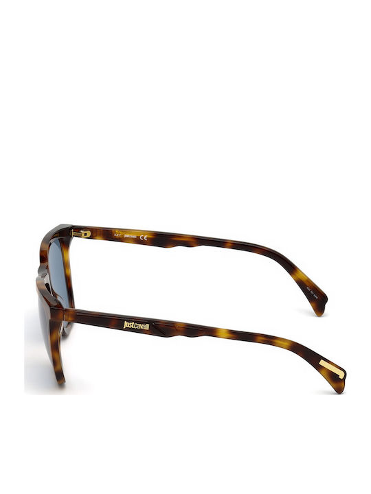 Just Cavalli Women's Sunglasses with Brown Plastic Frame and Blue Lens JC837S 52V