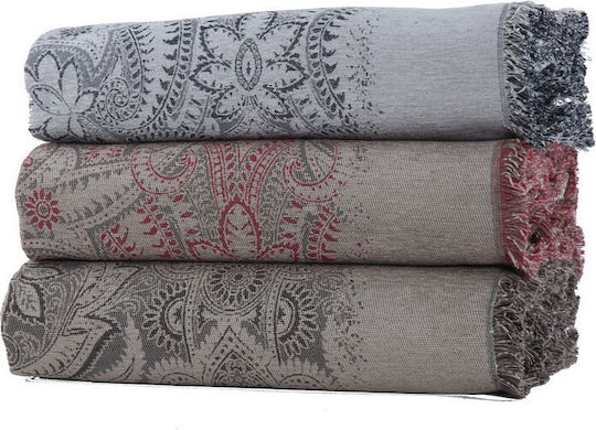 Nef-Nef Homeware Rouen Ριχτάρι Διθέσιου Καναπέ Ζακάρ 170x250εκ. Beige