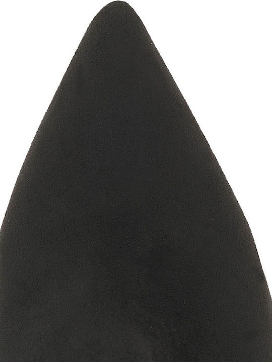 Jessica 920 Suede Γυναικεία Μποτάκια με Ψηλό Τακούνι Μαύρα