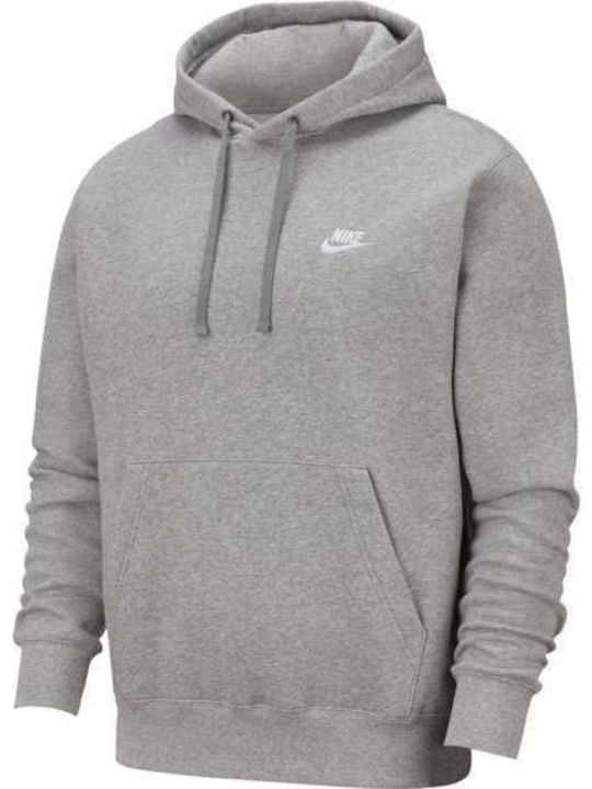 Club Sweatshirt with Hood Heather Grey