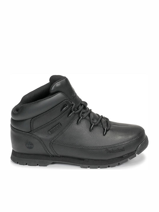 Timberland Kids Leather Snow Boots Black