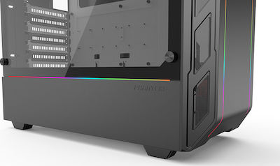 Phanteks Eclipse P350X Gaming Midi Tower Computer Case with Window Panel and RGB Lighting White