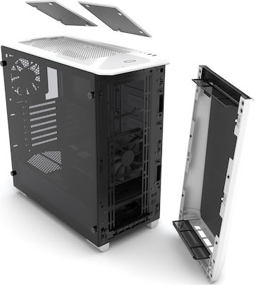 Phanteks Eclipse P400S Tempered Glass Gaming Midi Tower Κουτί Υπολογιστή με Πλαϊνό Παράθυρο και RGB Φωτισμό Λευκό