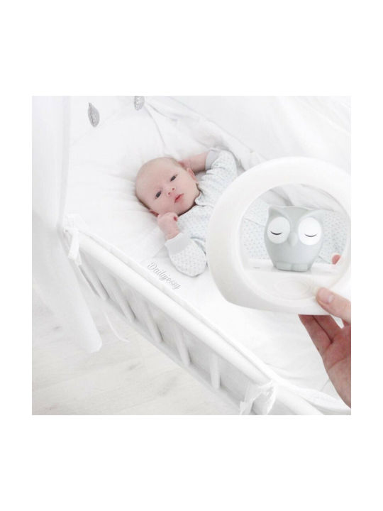 Zazu Nursery Night Light Lou The Owl Battery Gray Warm with Sensor