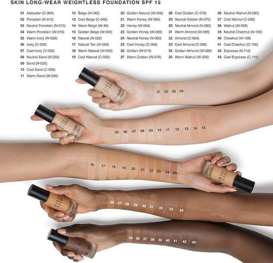 Bobbi Brown Skin Long-Wear Weightless Liquid Foundation SPF15 Golden Almond 30ml