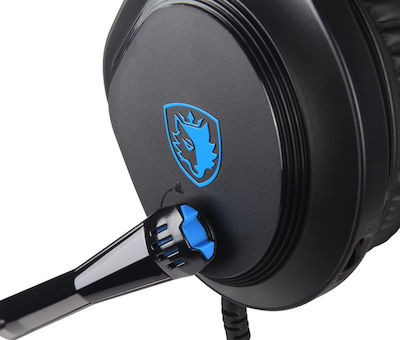 Sades Cpower Over Ear Gaming Headset with Connection 3.5mm Blue