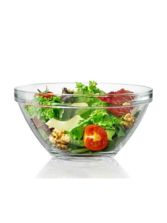 Bormioli Rocco Pompei Salad Bowl Glass Διάφανη 26x26cm 1pcs