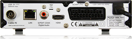 Xoro HRK 7660 Ψηφιακός Δέκτης Mpeg-4 HD (720p) με Λειτουργία PVR (Εγγραφή σε USB) Σύνδεσεις SCART / HDMI / USB