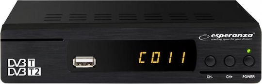 Esperanza EV104 Digital Receiver Mpeg-4 Full High Definition (1080p) with PVR (Record to USB) Connectivity SCART / HDMI / USB
