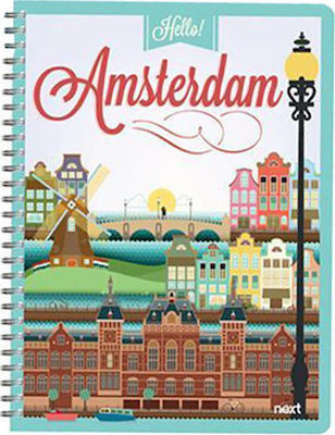 Next Spiral Notebook Ruled B5 2 Subjects Travel 1pcs (Μiscellaneous Designs/Colors)