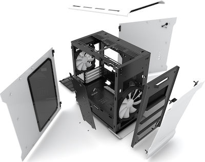 Phanteks Enthoo Evolv mATX Midi Tower Κουτί Υπολογιστή με Πλαϊνό Παράθυρο Λευκό