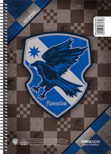 Salko Paper Spiral Heft Geregelt B5 180 Blätter 3 Themen School Pride Harry Potter 1Stück (Μverschiedene Designs/Farben)