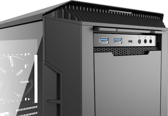 Phanteks Eclipse P600S Gaming Midi Tower Κουτί Υπολογιστή με Πλαϊνό Παράθυρο Μαύρο