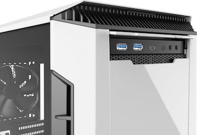Phanteks Eclipse P600S Gaming Midi Tower Κουτί Υπολογιστή με Πλαϊνό Παράθυρο Λευκό