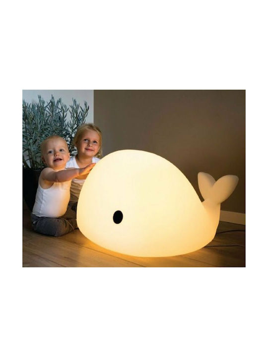 Flow Led Kids Decorative Lamp Moby with Color Changes White 48x42x68εκ.