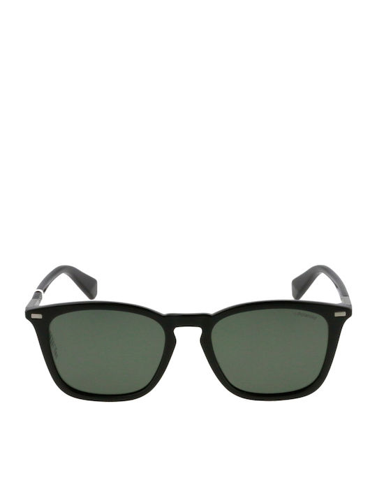 Polaroid Men's Sunglasses with Black Plastic Frame and Green Polarized Lens PLD2085/S 807UC