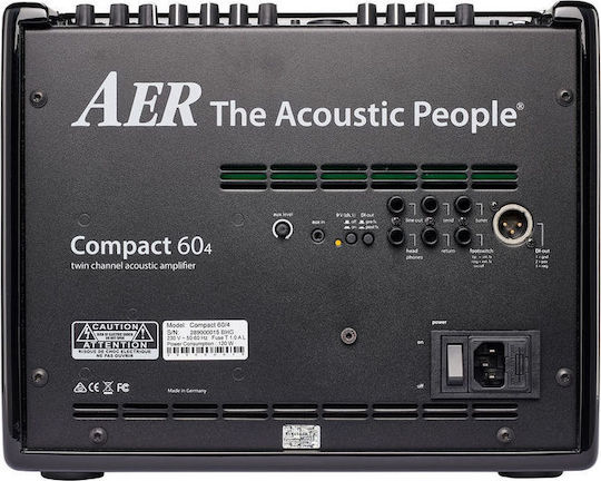 Aer Compact 60 IV HG BK Combo Amplifier For Acoustic Instruments 1 x 8" 60W Black