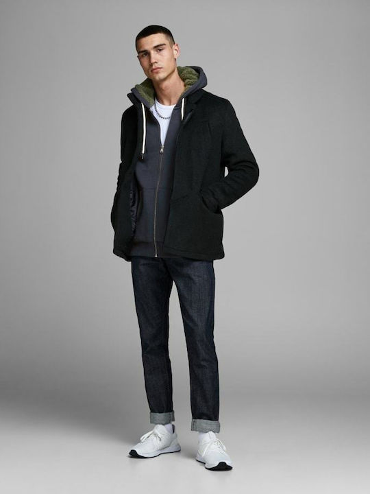 Jack & Jones Teddy-Lined Dark Navy with Hood