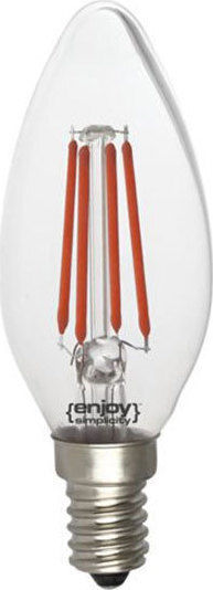 Elvhx DreamLED LED Bulb 4W 100mm for Socket E27 and Shape B35 Red 400lm
