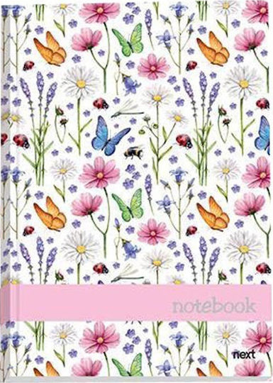 Next Notebook Ruled A6 4 Subjects Romantic 1pcs (Μiscellaneous Designs/Colors)